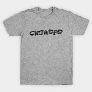 crowded scribble art typography for worker T-Shirt